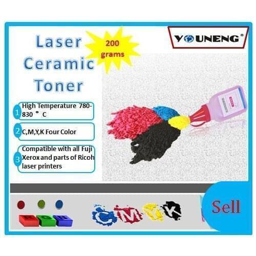 Compatible ceramic toner powder for Ricoh spc430 spc440 2500 High temperature Vitrotype ceramic powder ,CMYK 50g/color 200g/lot