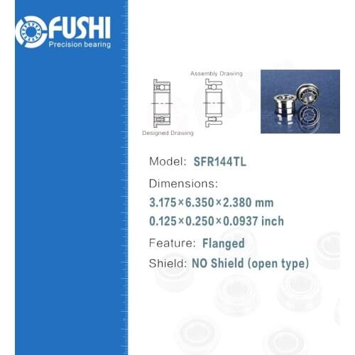 Dental Bearing SFR144TLZ ( 4 Pcs ) ABEC-7 P4 Grade For Handpiece Turbine High Speed SFR144 TL Z Dental Drill Bearings
