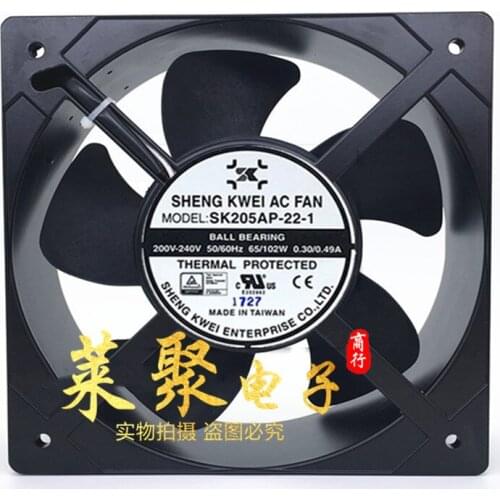 SHENG KWEI SK205AP-22-1 AC 240V 0.49A 205x205x72mm Server Cooling Fan