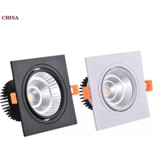 Dimbare Led Cob Spotlight Plafondlamp AC85-265V 7W 9W 12W 15W 18W Aluminium inbouwdownlights Ronde Led Spot Light