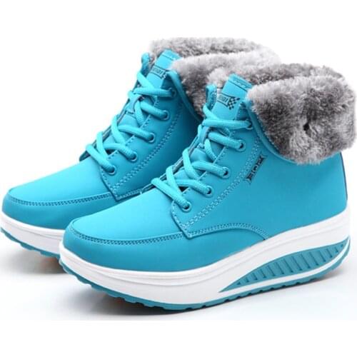 Women Boots Winter Snow Boots Comfortable Warm Plush Platform Ankle Boots For Women Winter Shoes Botines Mujer Female Booties