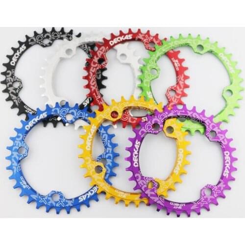 Deckas 104BCD Round Narrow Wide Chainring MTB Mountain bike bicycle 32T 34T 36T 38T crankset Tooth plate Parts