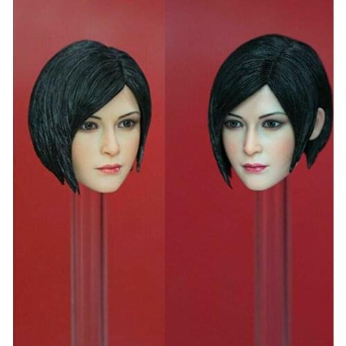 1/6 Ada Wong Female Head Sculpt MTTOYS PVC Head Model Soldier Accessories Fit 12'' Action Figure Body