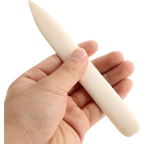 1Pc 153mm Bone Folder Leather Scoring Folding Creasing Burinishing Edges Handmade Sewing Accessories Leather Craft Tools