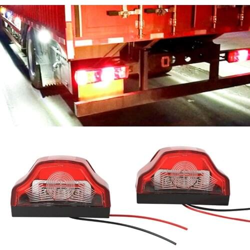 1PC Trailer License Plate Lights White 3LED E9 Listed 10-30V Licence Tag Lights Car Accessories for Trailer Truck UTV 1pc