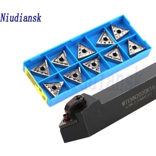 10pcs TNMG1604 High Quality Carbide Inserts CNC Lathe Tools 1pc MTENN2020K16 External Turning Tool Holder MTENN2525M16 Tool Suit