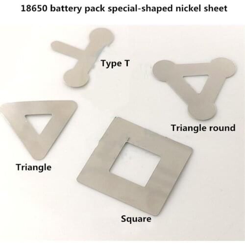 100pcs 18650 Lithium Battery Connecting Nickel Belt Conductive Special-Shaped Nickel Piece For Spot Welding 0.1mm Thick