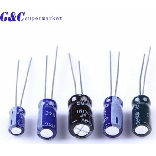 210Pcs 25 Value 0.1uF~220uF Electrolytic Capacitors Assortment Kit Set ASS