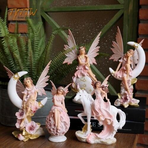 Flower Fairy Decoration Home Decor Girl Gift Decorations For Home Miniature Figurines Fairy Garden Decoration Desk Decoration