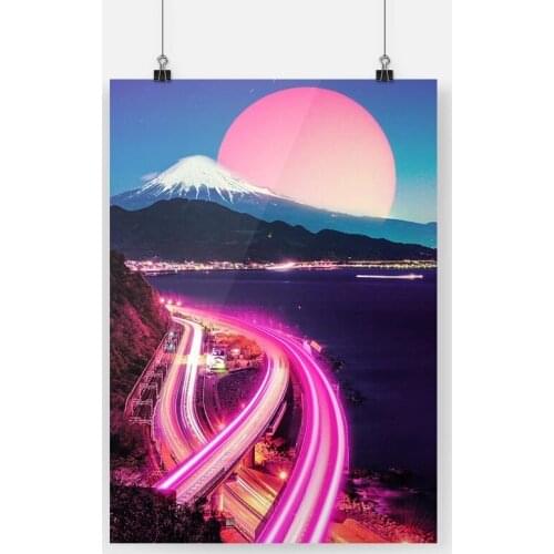 Home Decoration Canvas City Mountain Landscape Paintings Wall Artwork Poster Modular Pictures No Frame For Bedside Background