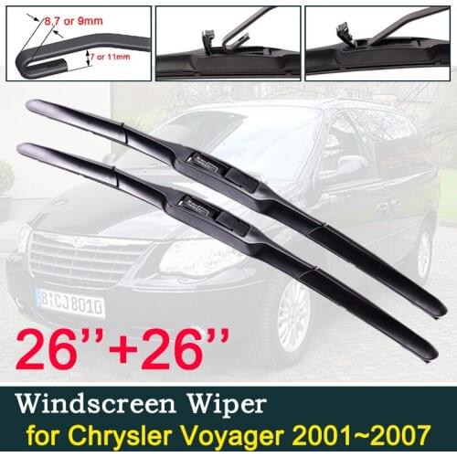 For Chrysler Voyager 2001~2007 2002 2003 2004 2005 2006 Front Windshield Windscreen Wipers Car Wiper Blade Car Accessories