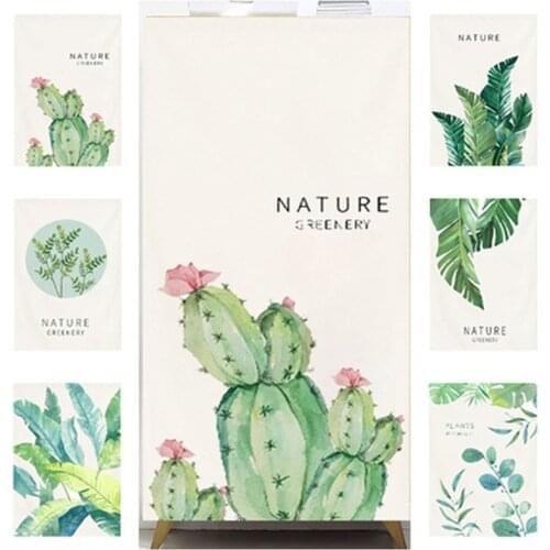 Breathable Cabinet Curtain Ins Style Short Curtains Washable Half Screen with Velcro Removable Dustproof Window Kitchen Drapes