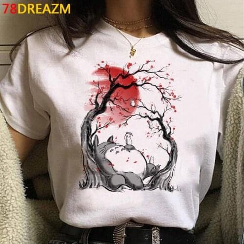 Totoro Studio Ghibli clothes women japanese grunge ulzzang t-shirt top tees couple clothes graphic tees women