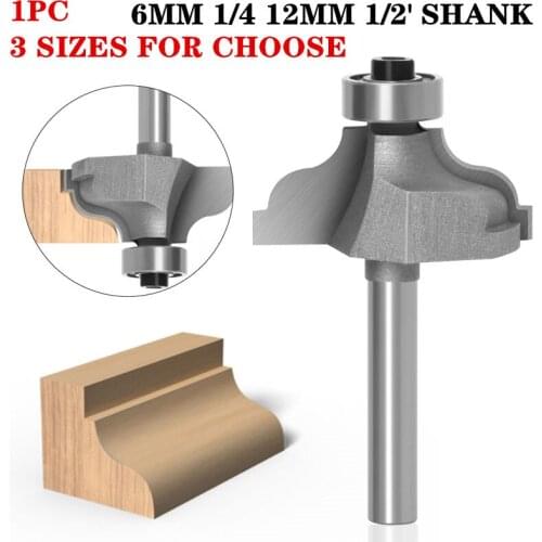 1pc 6mm/6.35mm/12mm Shank Classical Ogee Cove Edging Router Bit Wood Cutting Tool woodworking router bits