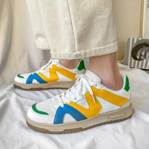 Korean Trend Color matching Board Shoes Superstar Flat Sneakers Men Breathable Mens Mesh Shoes Harajuku Shoes tenis esportivo