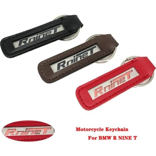 For BMW R NINE T R NINET R 9 T R9T Leather Keychain Fashion Metal Keychain Leather Motorcycle Key Chain Key Ring Keyring Gift