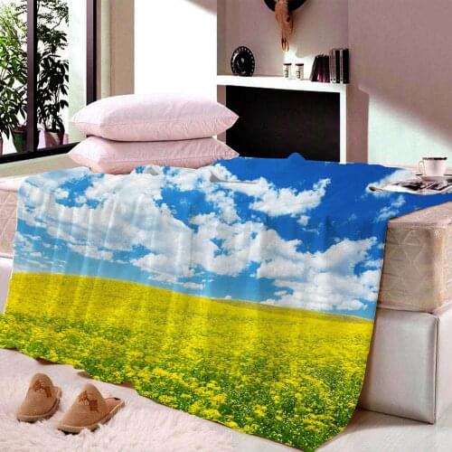 Custom 3D Printed Beautiful scenery Blanket Soft Velvet Plush blanket Bedsheet Comfortable Printed Soft Throw Travel