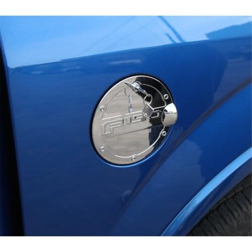 ABS Fuel Tank Cap Frame Cover Trim Sticker for Ford F150 2015+ Chrome Car Accessories Exterior Decoration Brand New with Logo