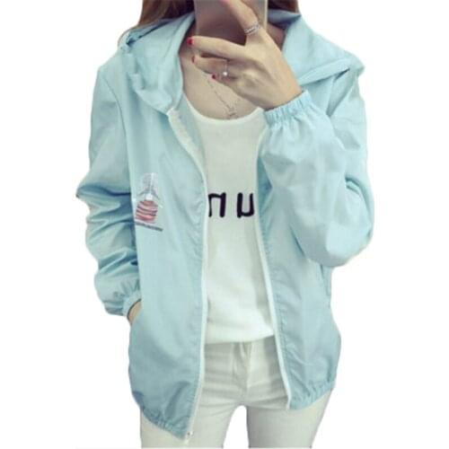 Spring Autumn Large Size Women Outerwear Casual Big Size Female Thin Coat Jacket Print Zipper Hoodies Loose Short Jacket J773