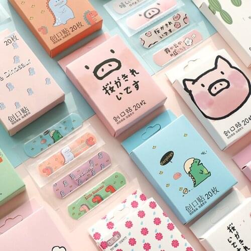 20pcs/set Breathable Cartoon Animal Band Aid for Kids Children Outdoor Sports Hemostasis Adhesive Bandages First Aid Emergency