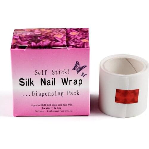 MEET ACROSS Adhesive Nail Repair Fiberglass Silk Wrap Nail Protector Reinforce Nail Tip White UV Gel Acrylic Nail Art Tool