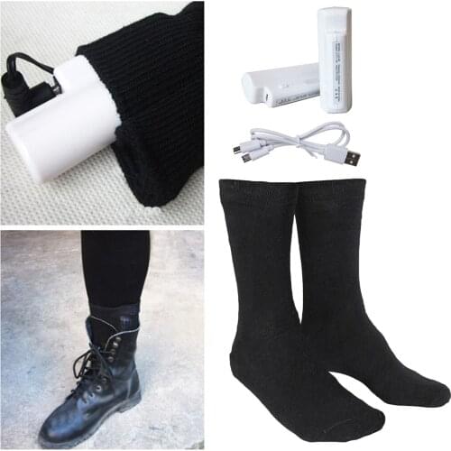 Heated Socks Rechargeable Foot Warmer Sweat-Absorbing Skiing Motorcycle Socks