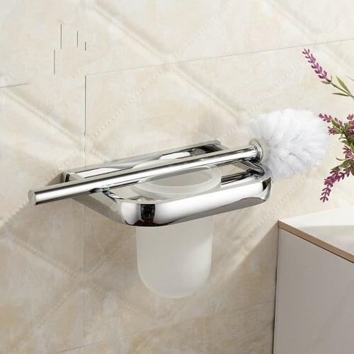 All-copper European-style simple personality frosted glass toilet brush set Wall-mounted pendant lo811424