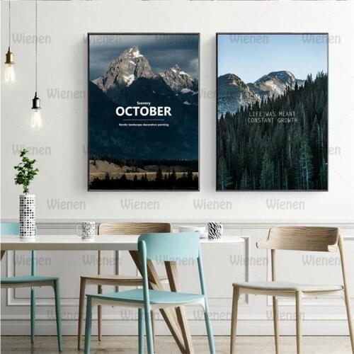 Natural Scenery Canvas Painting Mountains Rivers Snow Ridges Jungle Wonderland Posters and Prints Art Wall Art Canvas Home Decor