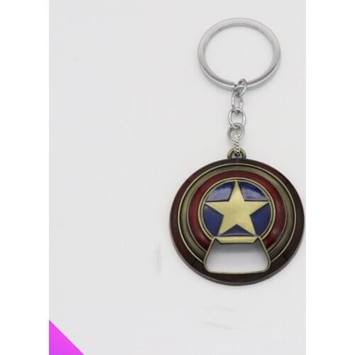 Shield pendant keychain bottle opener backpack buckle men and women daily necessities gift alloy 3 style 2021 new