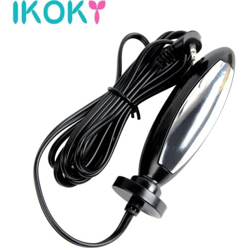 IKOKY Electric Shock Anal Vaginal Plug Stimulator Adult Products Sex Toys For Men Women Masturbator Medical Themed Toys Erotic