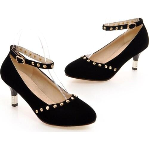 Big Size High heeled single shoes with pointed metal decoration ladies high heels women shoes woman pumps