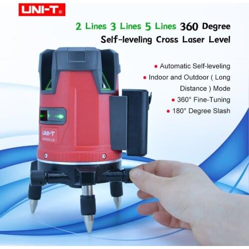 UNI-T Touch Type strong lignt Green Laser Level Meter 2/3/5 lines Cross Marking Meter/Room Measuring Meter LM550G-LD