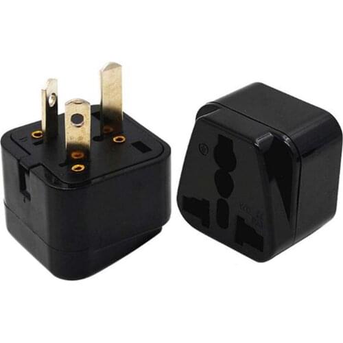 Black white 10A 250V copper Australia New Zealand Argentina Turkey 3 Pins universal travel adaptor plug socket convertor Type-D