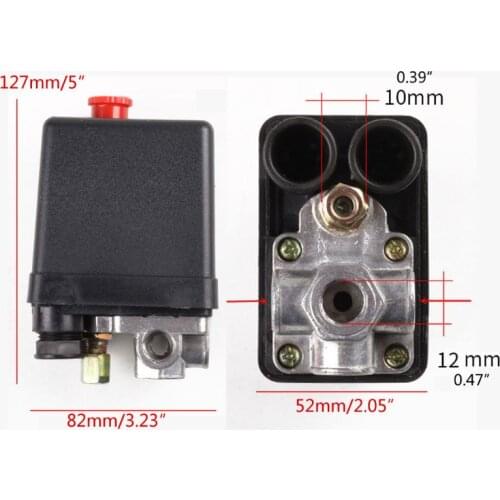 Vertical Single-Pass/Four-Way Air Compressor Pressure Switch Control Replacement 63HF