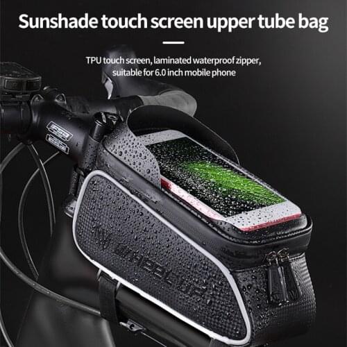 Waterproof Bicycle Bag Bicycle Frame Bag 6.0inch Mobile Phone Shell Touch Screen Mobile Phone Bag Riding Bag Bicycle Accessories