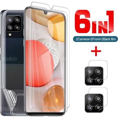6-in-1 Tempered Glass And Back Hydraulic Film For Samsung Galaxy A42 5G For Samsung Galaxy A52 4G A52 5G A72 4G A72 5G Lens Film
