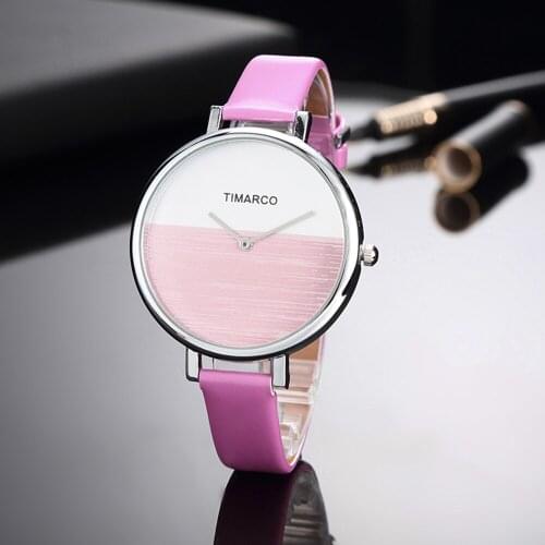 2019 Elegant Splicing Color Dial Women Watches Simple Quartz Unique Girls Watches Round Classic Clock For Women