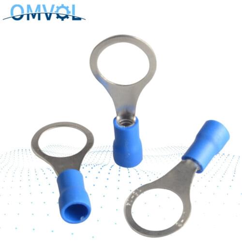 10PCS RV2-10 Blue Ring insulated terminal Cable Wire Connector 1.5-2.5mm AWG 16-14