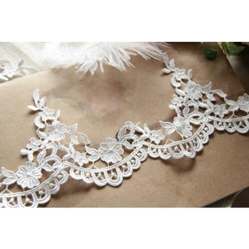 10yards 9cm Width Water Soluble Embroidered Lace Trim Wedding Decration