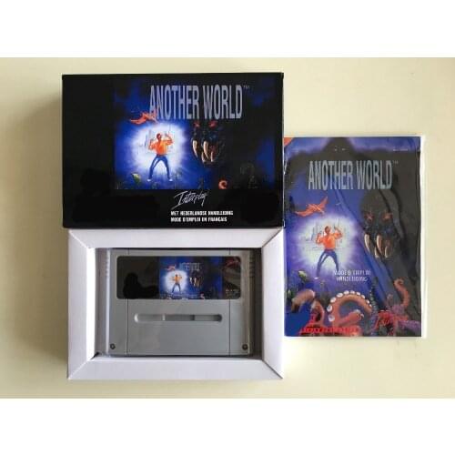 16Bit Games ** ANOTHER WORLD ( French PAL Version!! box+manual+cartridge!! )