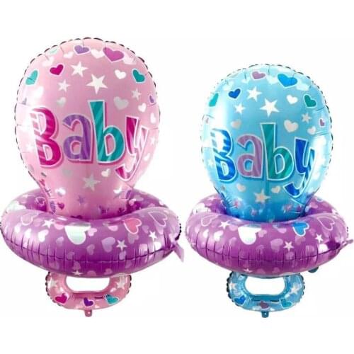 2 pcs/set New Arrival Baby Nurse Nipple Foil Balloons Baby Shower Air Ballons Birthday Party Decorations Kids Globos Party