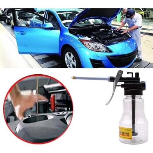 2021 Hot Sale Oil Can Oiler Lubrication Oil Plastic Oil Pot Extended Hose High Pressure Pump Grease Guns Car Repair Tool