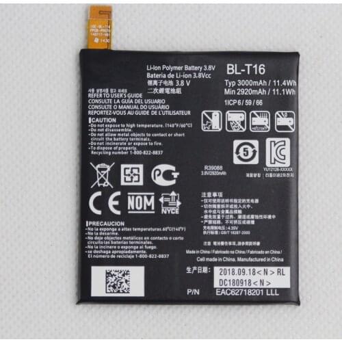 BL-T16 Lithium Battery For LG G Flex 2 H950 H955 H959 LS996 US995 battery Real Capacity 3000mah Mobile Phone Battery + Tools