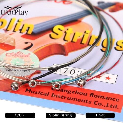 Alice A703 Violin Strings 4 pieces E A D G for 1/8 1/4 1/2 3/4 4/4 Common Size for Fiddle