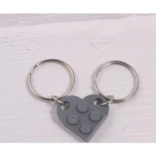 Building Brick Keychain Friendship Matching Heart Colorful Keychain For Couples Girlfriend Boyfriend Valentines Day