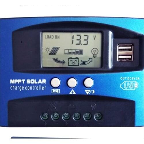Economical Dual USB MPPT Solar Charge Controller 12/24V 30A40A50A with Factory Patent