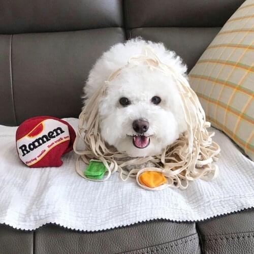 Ramen Nose Work Dog Toy Interactive Chewing Puzzle Toys Noodle Cup Food Treat Dispensing Snuffle Dog Toys for Small Medium Dogs
