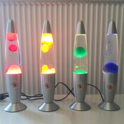 Creative Volcano Lava Night Light Decorative Jellyfish Kid Bedside Bedroom Night Light Aluminum Alloy Home Decorative Light