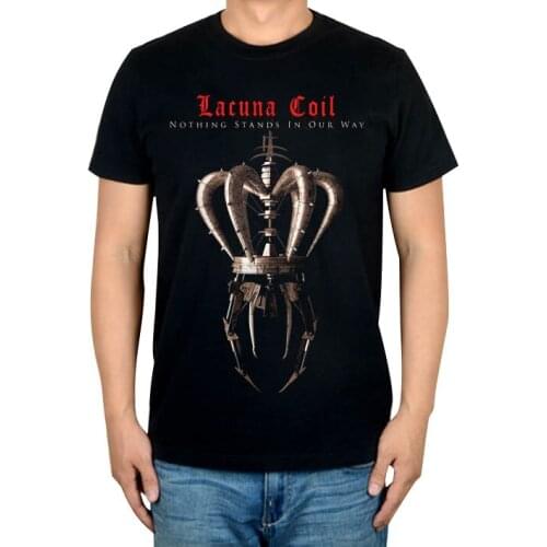 Cool Summer Style Lacuna Coil Punk Rock Band T shirt 3D mma fitness 100%Cotton Heavy Black Metal print XXXL men women