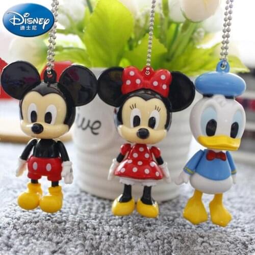 Disney Doll Mickey Minnie Donald Duck Daisy Activity Creative Cartoon Pooh Doll Action Map Key ring pendant Childrens Toys